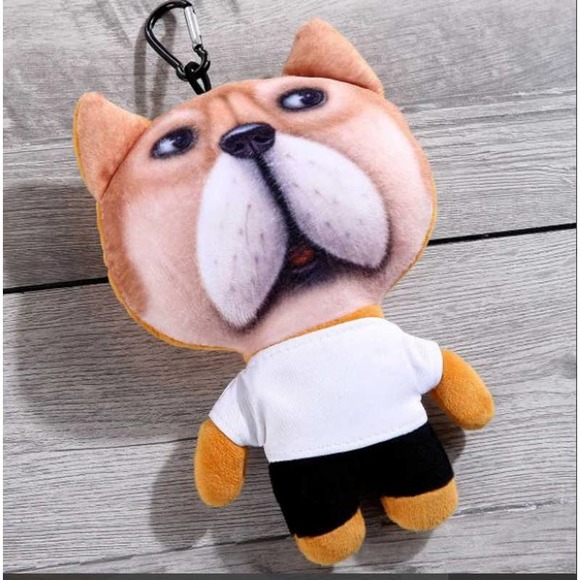 Pretty Boy Floyd Dog Jumbo STuffed 3D Key Fob Keyring - Picture 1 of 2